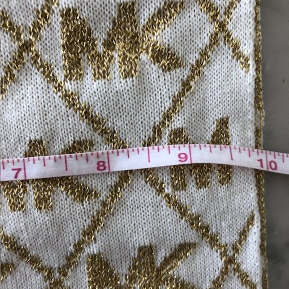 MICHAEL KORS Infinity Scarf Gold White Metallic NWOT - Picture 15 of 16